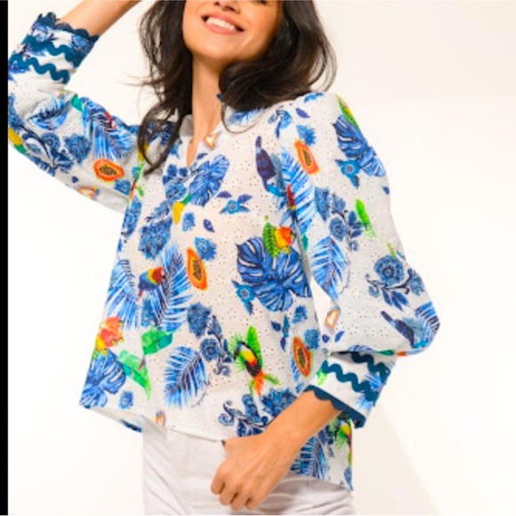 Hailey Blouse - Toucan Print
